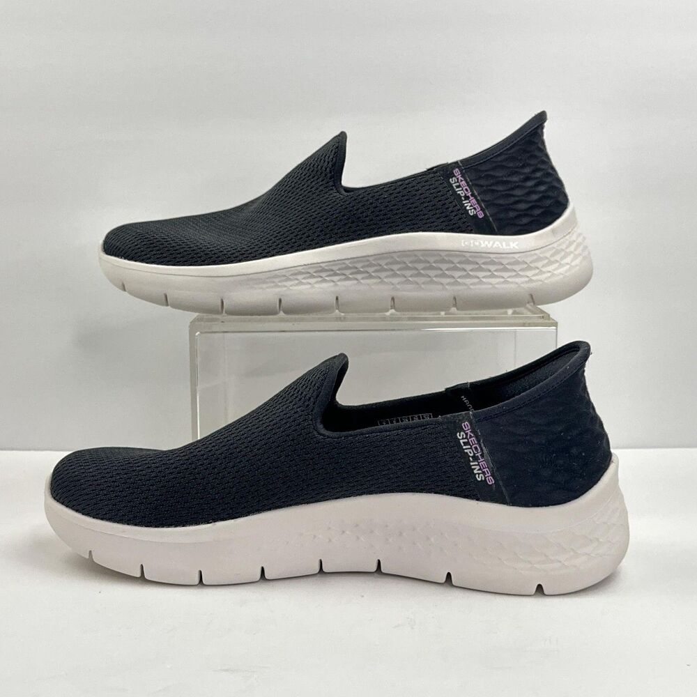 Skechers GOwalk Slip-ins Shoes Womens 9 Black Slip On Walking Sneakers 124963W - Picture 3 of 12